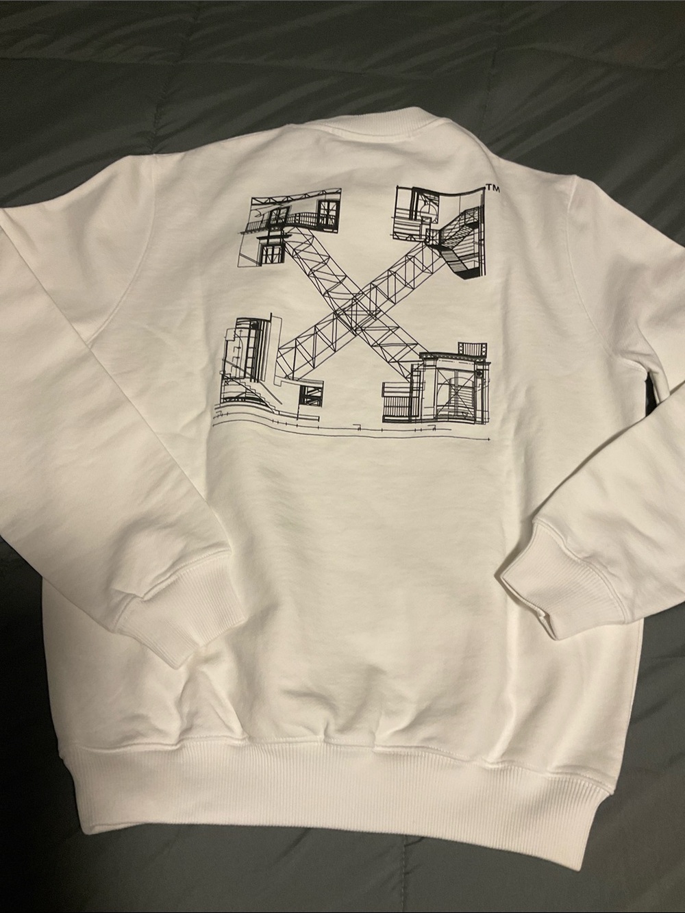 NWOT SMALL MENS Off-White White Crewneck Sweatshirt